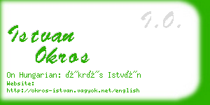istvan okros business card
